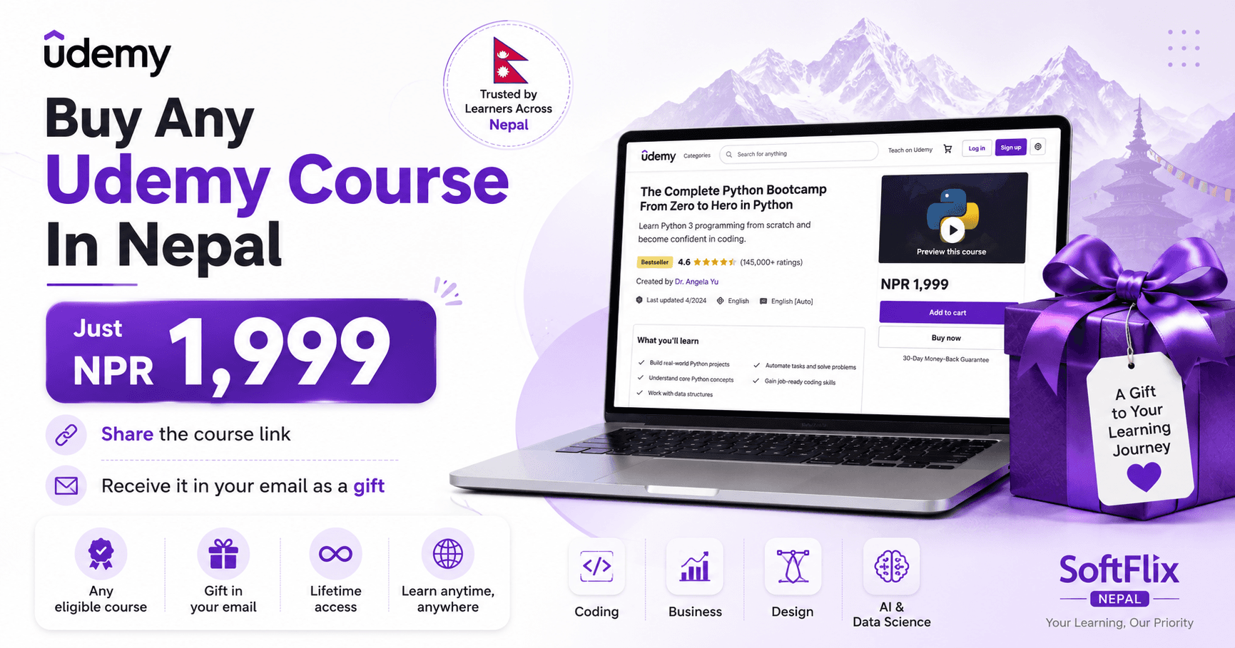 Buy Any Udemy Course in Nepal for Rs 1,999 — Complete Guide