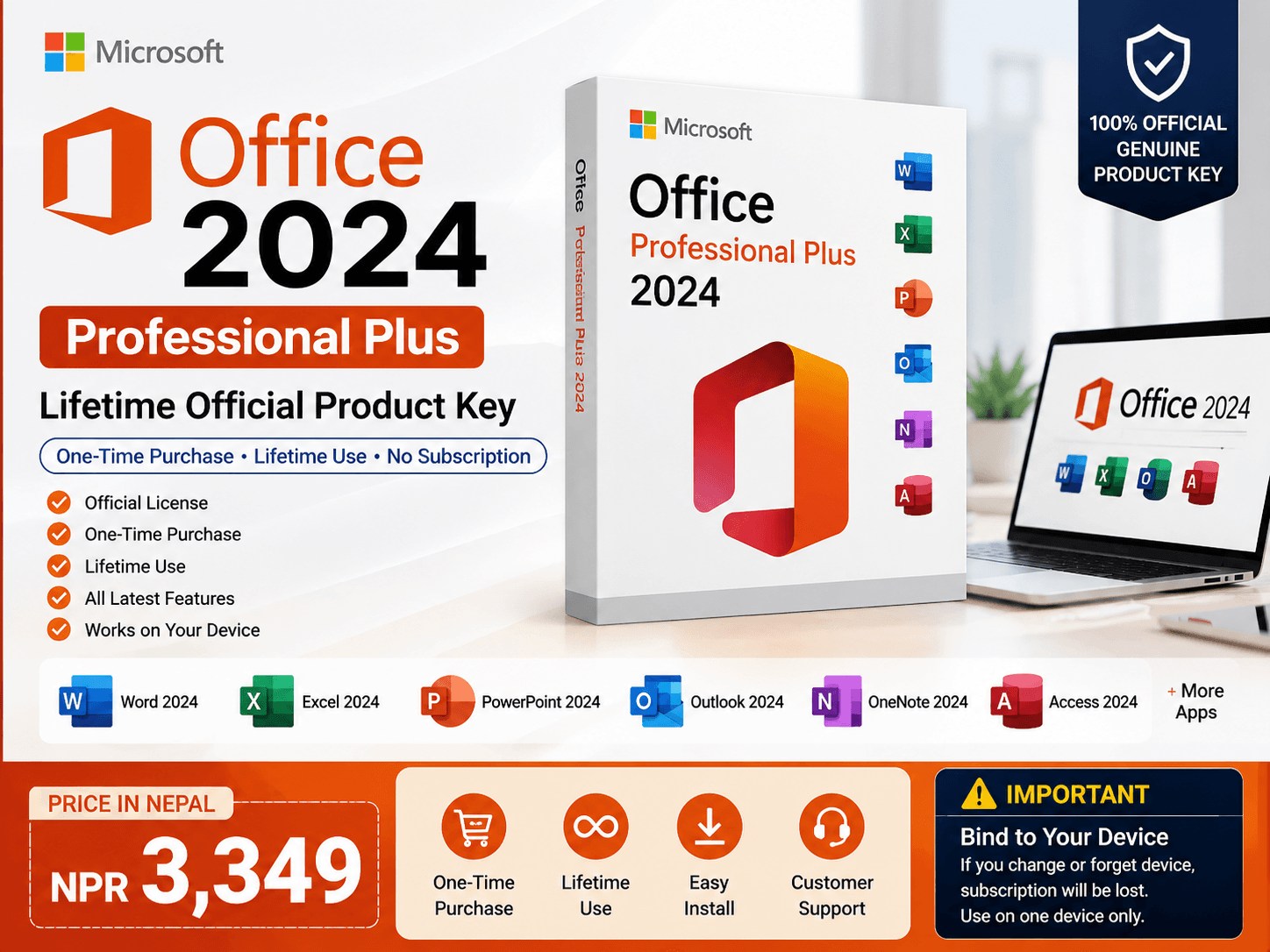 Office 2024 Professional Plus Lifetime Product Key in Nepal — Complete Guide