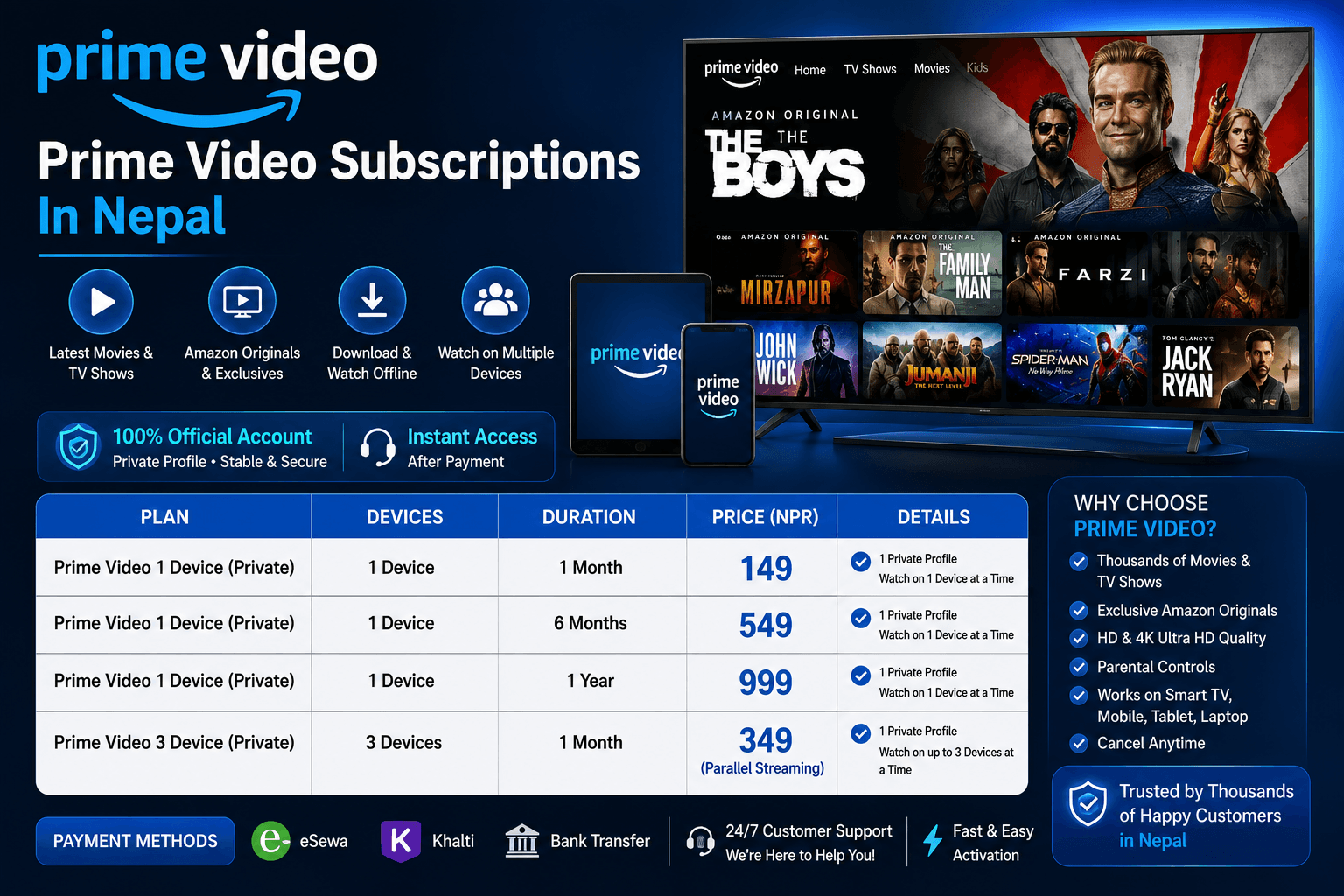 How to Buy Prime Video in Nepal (2026 Complete Guide)